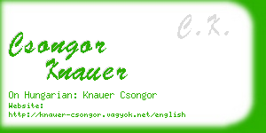 csongor knauer business card